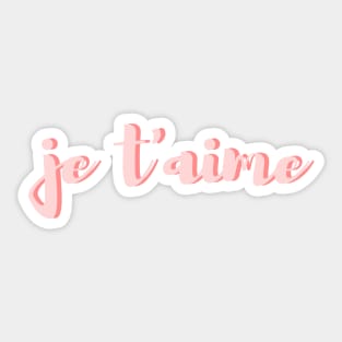 Je t'aime Sticker